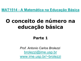 O conceito de número na educação básica Parte 1 - IME-USP