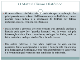 O Materialismo Histórico