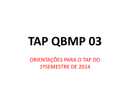 Apresentação - 5. TAP QBMP_03 Material Operacional