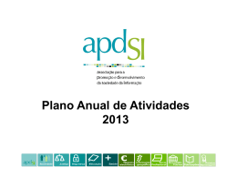 Plano de Atividades 2013