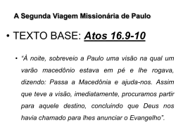 A Segunda Viagem Missionária de Paulo
