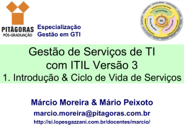 1. Introdu&ccedil;&atilde;o e Ciclo de Vida de Servi&ccedil;o