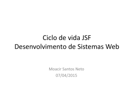 Ciclo de vida JSF Desenvolvimento de Sistemas Web