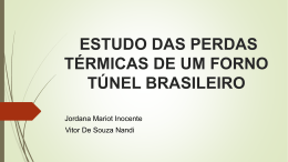 estudo das perdas térmicas de um forno túnel brasileiro