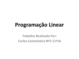 Programação Linear Carlos Castanheira