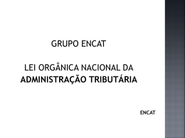 Apresenta&ccedil;&atilde;o LOAT Nacional ENCAT - Sindicato dos Servidores da