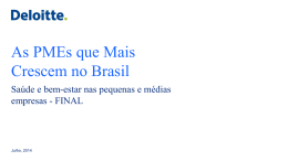 As PMEs que Mais Crescem no Brasil - Apenas Benef&iacute;cios
