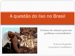 A questão do lixo no Brasil