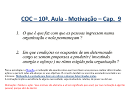 COC - 10a. aula Motivação - cap. 9 PLT