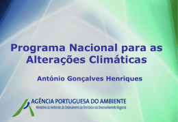 Programa Nacional para as Altera&ccedil;&otilde;es Clim&aacute;ticas