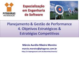 4. Objetivos Estrat&eacute;gicos & Estrat&eacute;gias Competitivas