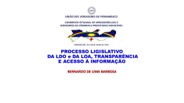 Processo Legislativo - LDO - LOA
