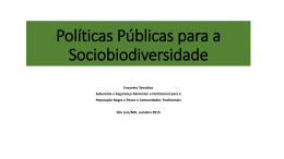 Políticas Públicas para a Sociobiodiversidade