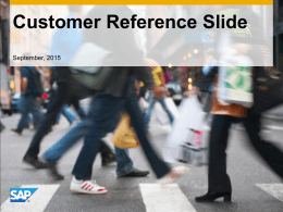 Customer Reference Instructions - SAP Application Development