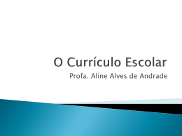 O Currículo Escolar