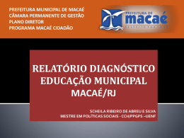 Apresentação Educação - Prefeitura Municipal de Macaé