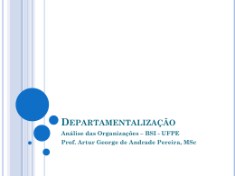 Departamentalização - Centro de Informática da UFPE