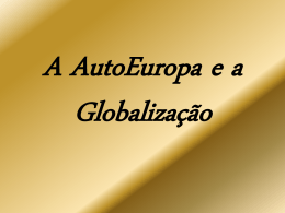 A AutoEuropa e a Globalização