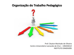 Organização do Trabalho Pedagógico