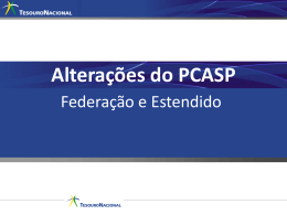 Altera&ccedil;&otilde;es no PCASP - Secretaria do Tesouro Nacional