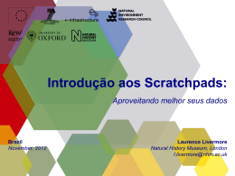 Making your data work for you: Introduction to Scratchpads