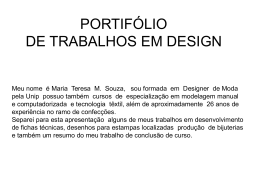 PORTIFÓLIO DE TRABALHOS DE DESIGN