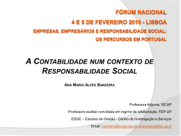 A Contabilidade num contexto de Responsabilidade Social