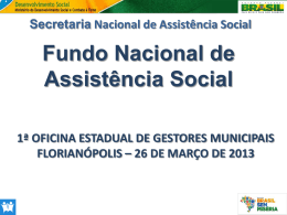Fundo Nacional de Assistência Social - FNAS