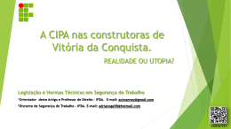 a cipa nas construtoras de vit&oacute;ria da conquista realidade ou utopia