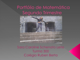 Portfólio de Matemática Segundo Trimestre - Sara Caroline