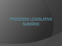 Processo Legislativo Sumário - Direito 1305