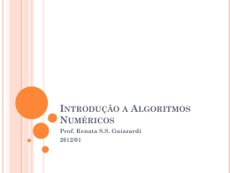 Aula 01 - Introdução a Algoritmos Numéricos e Erros