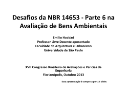 Desafios da NBR 14653 - Parte 6 na Avaliação de Bens Ambientais