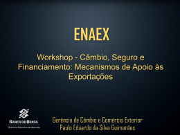 Apresenta&ccedil;&atilde;o: Paulo Eduardo da Silva Guimar&atilde;es, gerente
