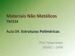 Estruturas Polim&eacute;ricas
