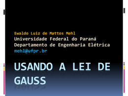 Lei de Gauss - Universidade Federal do Paraná