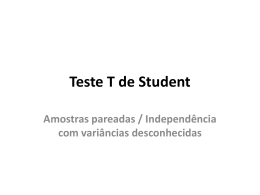 Teste T de Student
