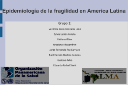 Epidemiología de la fragilidad en America Latina