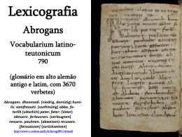A lexicografia o primeiro dicionário: Jerónimo