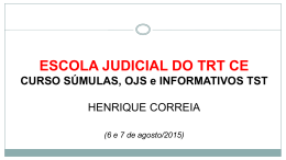 Apresenta&ccedil;&atilde;o em slides - Tribunal Regional do Trabalho 7&ordf; Regi&atilde;o