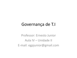 Governança de TI AULA IV