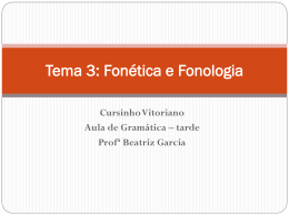 Tema 3: Fonética e Fonologia
