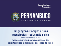 Jogo Compreens&atilde;o dos conceitos, das caracter&iacute;sticas e das regras