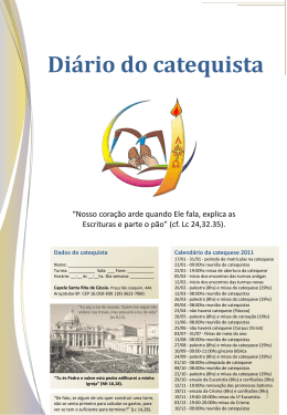 Di&aacute;rio do catequista