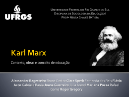 Karl Marx - Prof. Neusa Aulas