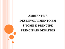 AMBIENTE E DESENVOLVIMENTO EM S.TOM&Eacute; E PR&Iacute;NCIPE