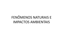 FENOMENOS NATURAIS CURSINHO CALOURO