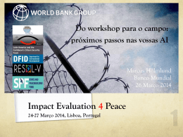 Mejorando políticas públicas a través de la evaluation de impacto