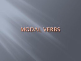 MODAL verbs