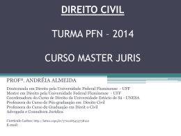 DIREITO CIVIL TURMA PFN * 2014 CURSO MASTER JURIS